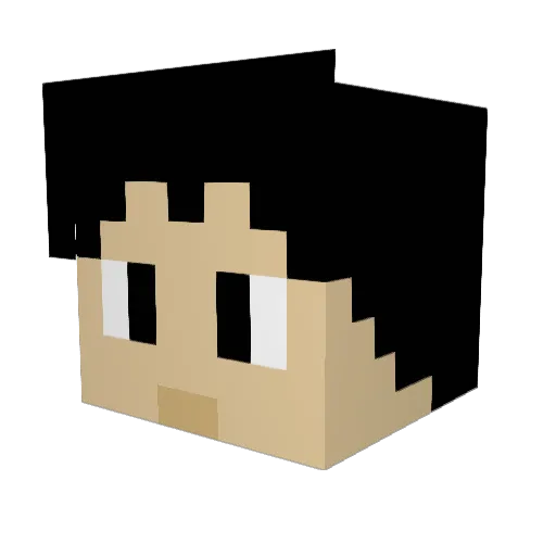 MrDenze Minecraft avatar head, 3D render