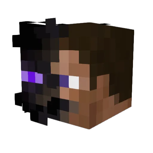 MrDerbi Minecraft avatar head, 3D render