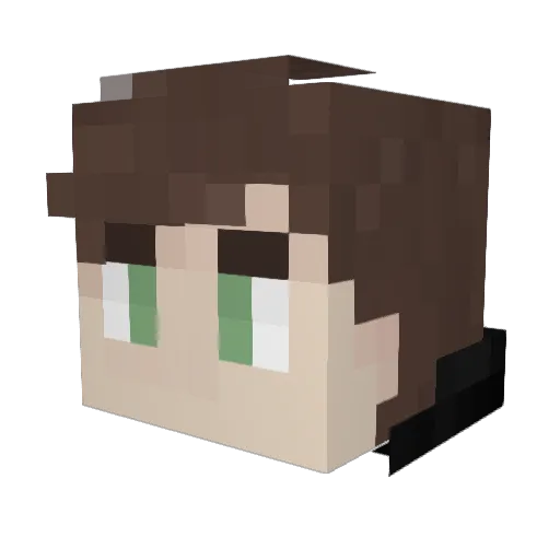 MrDerrock Minecraft avatar head, 3D render
