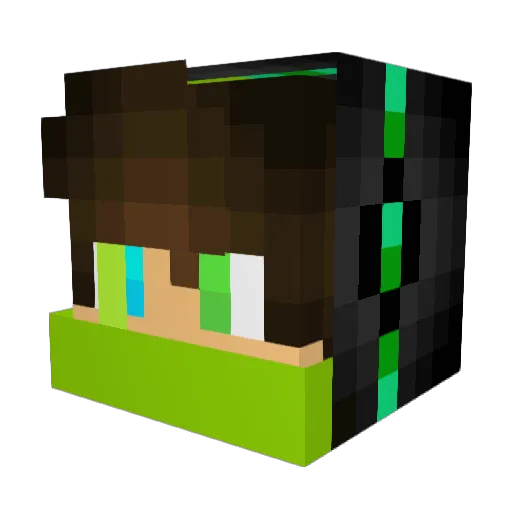MrDiNoOoO Minecraft avatar head, 3D render