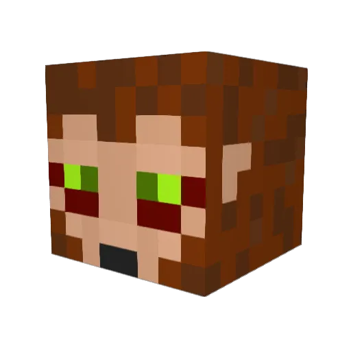 MrDilli Minecraft avatar head, 3D render