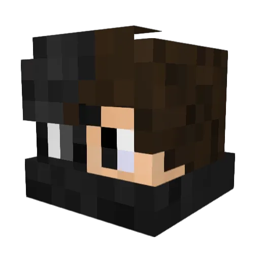 MrDispix Minecraft avatar head, 3D render