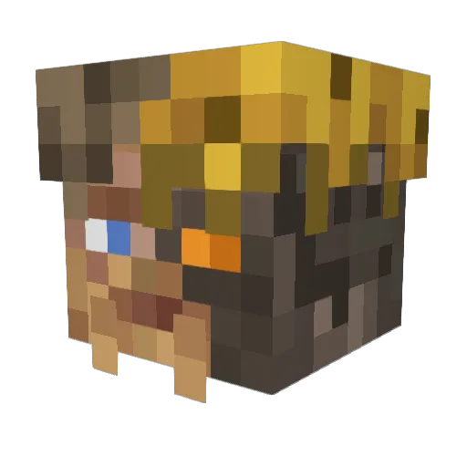 MrDistant Minecraft avatar head, 3D render