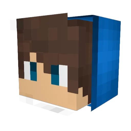 MrDnaton Minecraft avatar head, 3D render