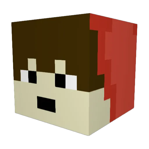 MrDog543 Minecraft avatar head, 3D render
