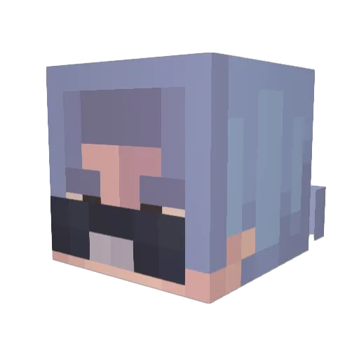 MrDoggo13 Minecraft avatar head, 3D render
