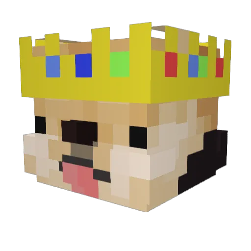 MrDoggy27 Minecraft avatar head, 3D render