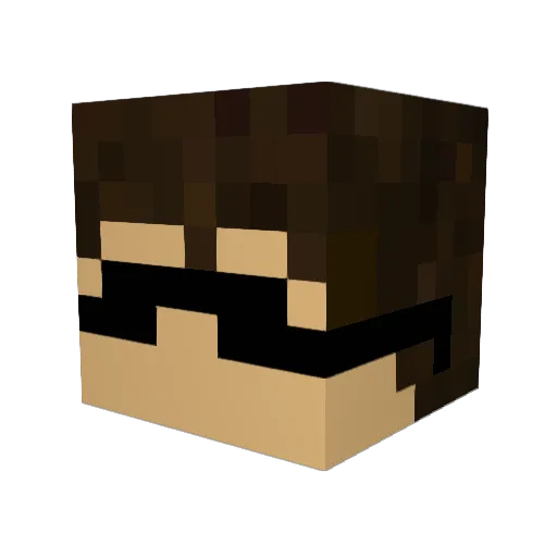 MrDollars Minecraft avatar head, 3D render