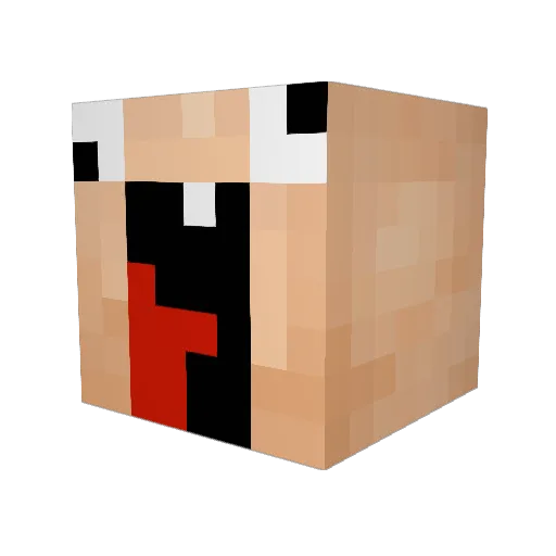 MrDonkeyDonk Minecraft avatar head, 3D render