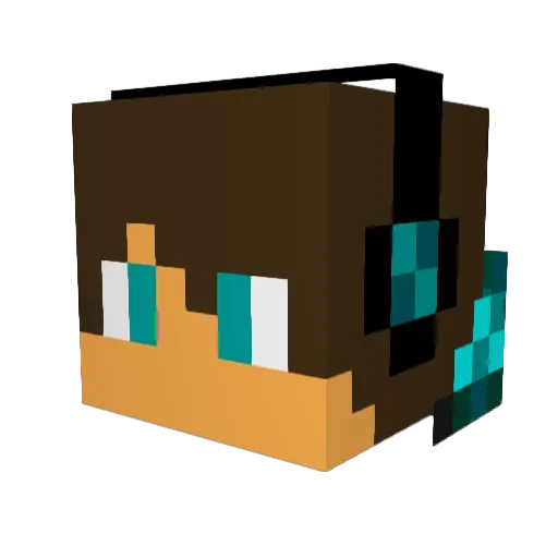 MrDonno Minecraft avatar head, 3D render