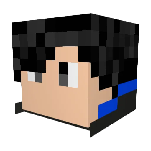 MrDoof Minecraft avatar head, 3D render