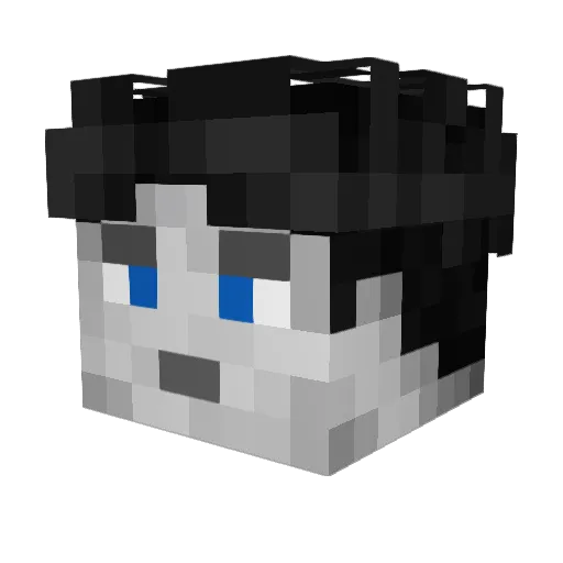 MrDost Minecraft avatar head, 3D render