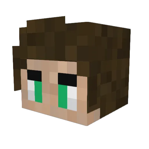 MrDouk Minecraft avatar head, 3D render