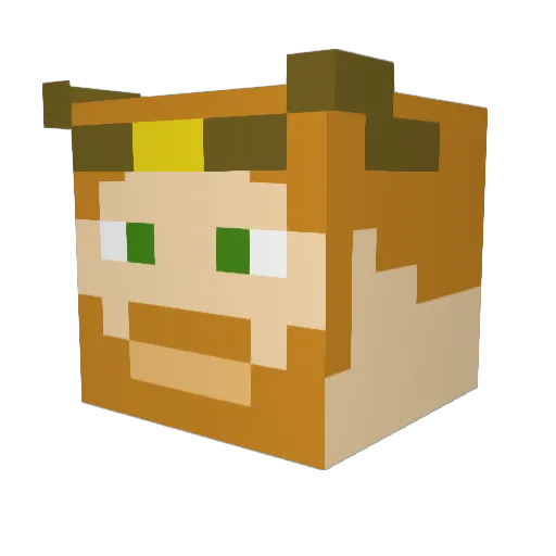 MrDragonBunny Minecraft avatar head, 3D render