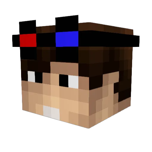 MrDragonite Minecraft avatar head, 3D render