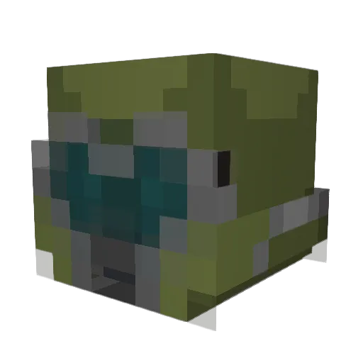 MrDrummerWolf Minecraft avatar head, 3D render
