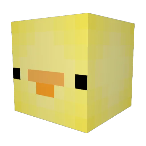 MrDuck35 Minecraft avatar head, 3D render