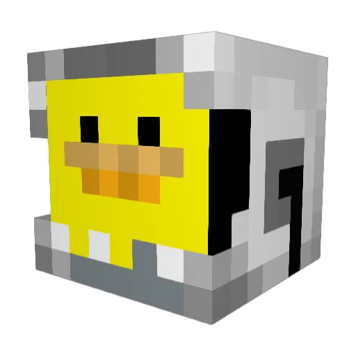 MrDuckinator Minecraft avatar head, 3D render
