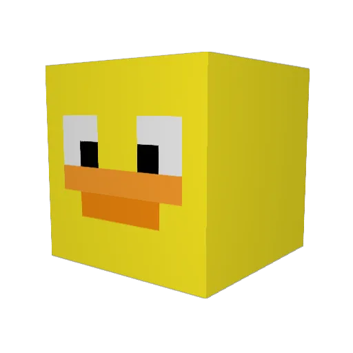 MrDucklez Minecraft avatar head, 3D render