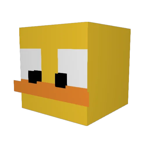 MrDuckoen Minecraft avatar head, 3D render