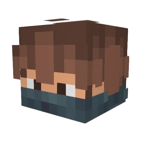 MrDucky97 Minecraft avatar head, 3D render