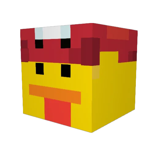 MrDuckyNoob Minecraft avatar head, 3D render