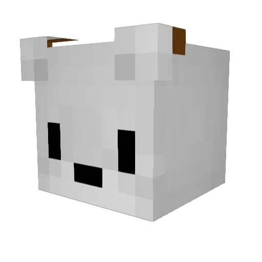 MrDude Minecraft avatar head, 3D render