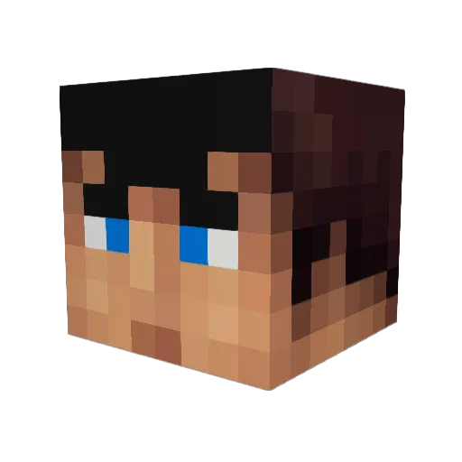 MrE1386 Minecraft avatar head, 3D render
