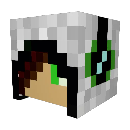 MrEcci Minecraft avatar head, 3D render