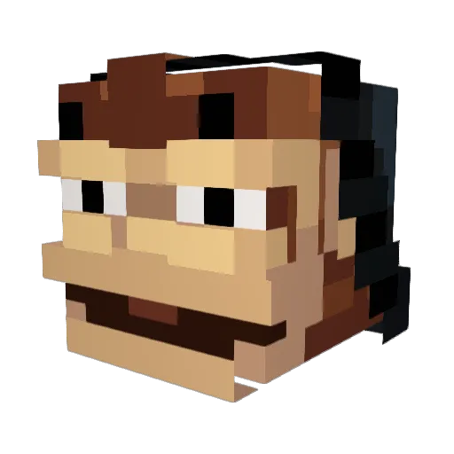 MrEczema Minecraft avatar head, 3D render