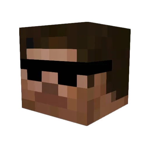 MrEdd3 Minecraft avatar head, 3D render