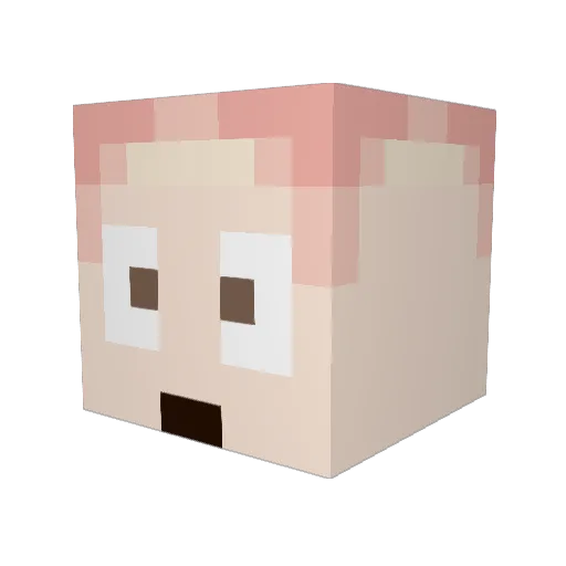 MrElectroFX Minecraft avatar head, 3D render