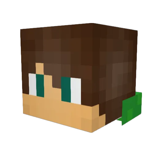 MrElmik Minecraft avatar head, 3D render