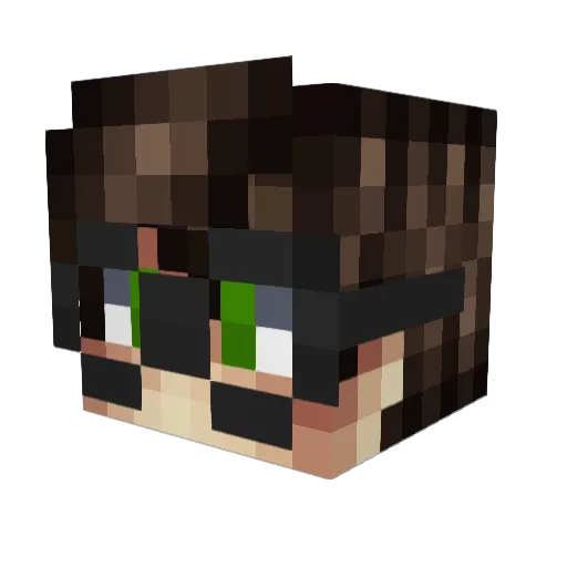MrEmi Minecraft avatar head, 3D render