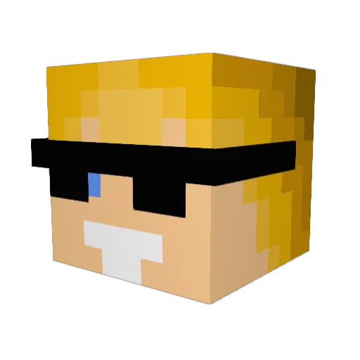 MrEthereum Minecraft avatar head, 3D render