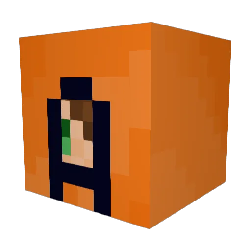 MrEvily Minecraft avatar head, 3D render