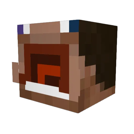 MrF8od Minecraft avatar head, 3D render