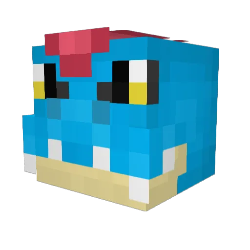 MrFaciale69 Minecraft avatar head, 3D render