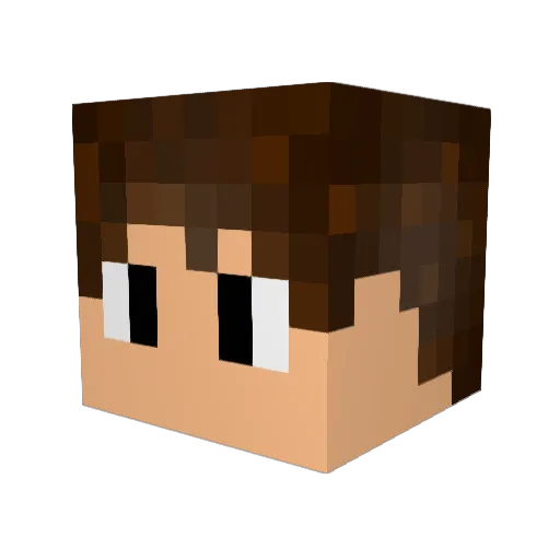 MrFah Minecraft avatar head, 3D render