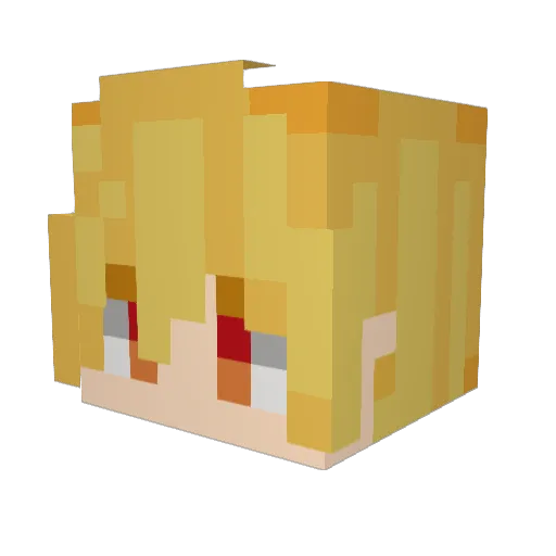 MrFang19 Minecraft avatar head, 3D render