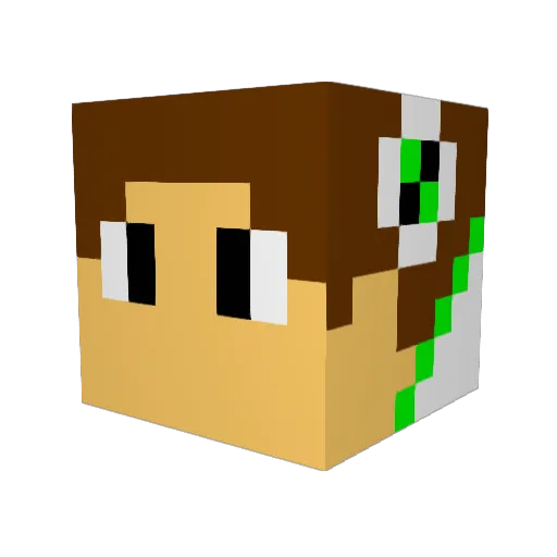 MrFantikYT Minecraft avatar head, 3D render