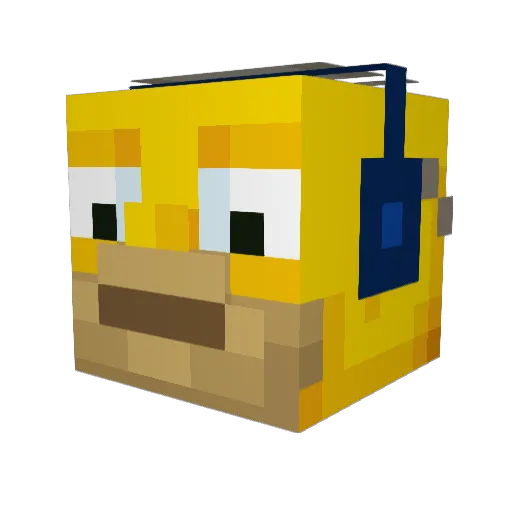 MrFeso Minecraft avatar head, 3D render