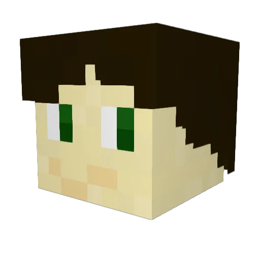 MrFinally Minecraft avatar head, 3D render