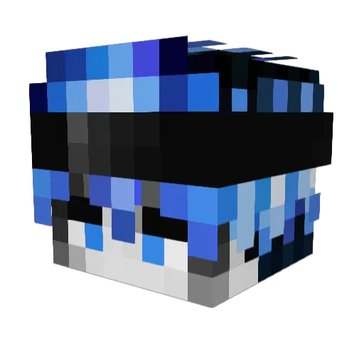 MrFirry Minecraft avatar head, 3D render