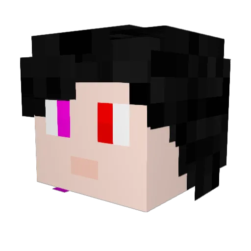MrFish3474 Minecraft avatar head, 3D render