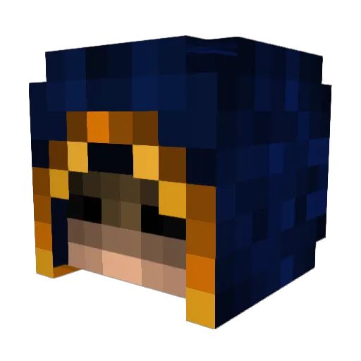 MrFishWish Minecraft avatar head, 3D render