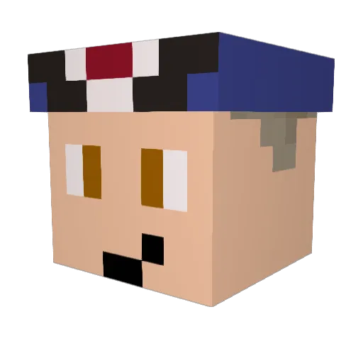MrFixerson Minecraft avatar head, 3D render