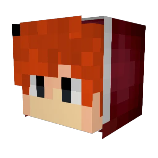 MrFlamingo3 Minecraft avatar head, 3D render