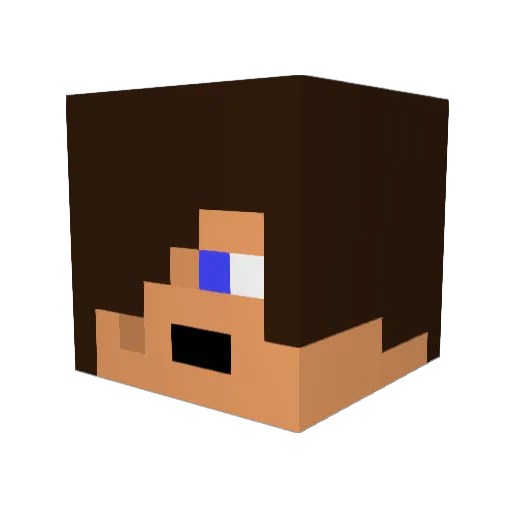 MrFlatTire Minecraft avatar head, 3D render