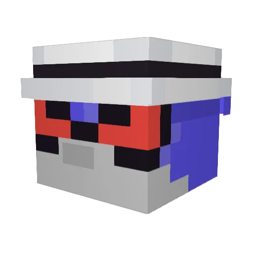 MrFloppa Minecraft avatar head, 3D render